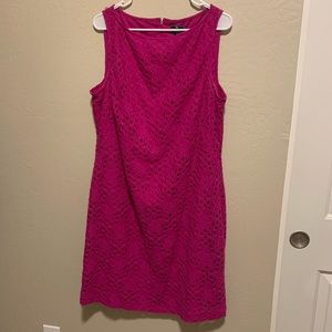 Beautiful pink lace overlay dress